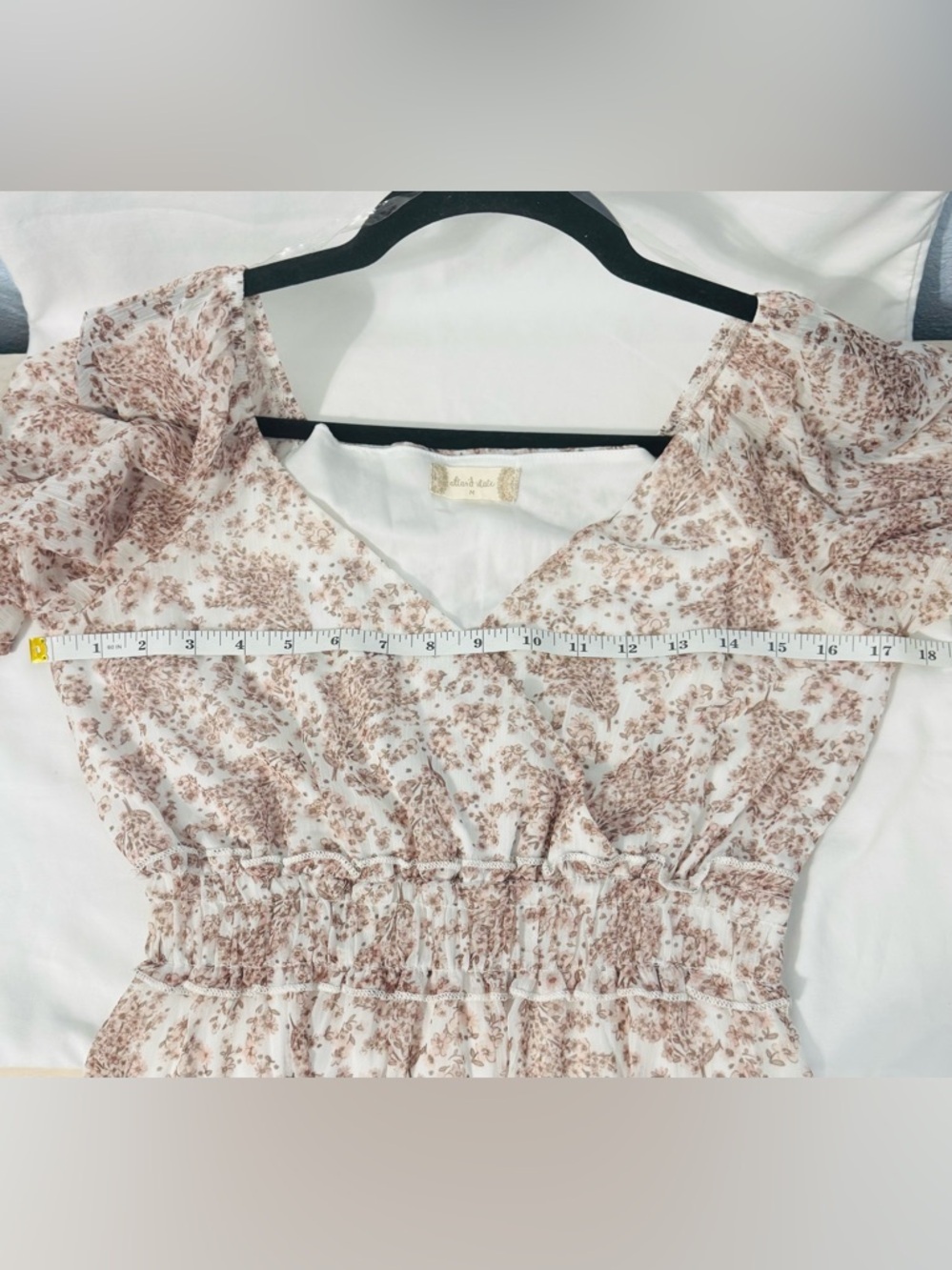 Altarβd State Floral Babydoll Dress Size M Boho Cottagecore - Picture 7 of 8